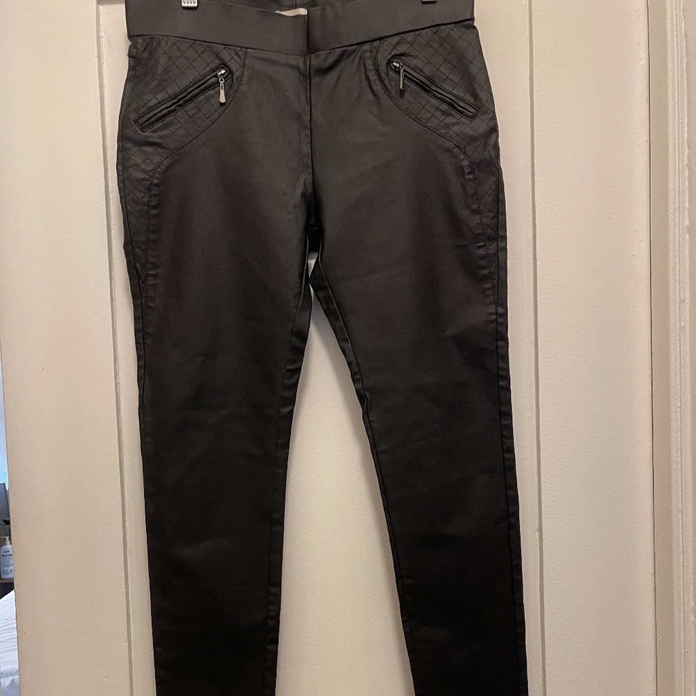 Black Faux Leather Pants